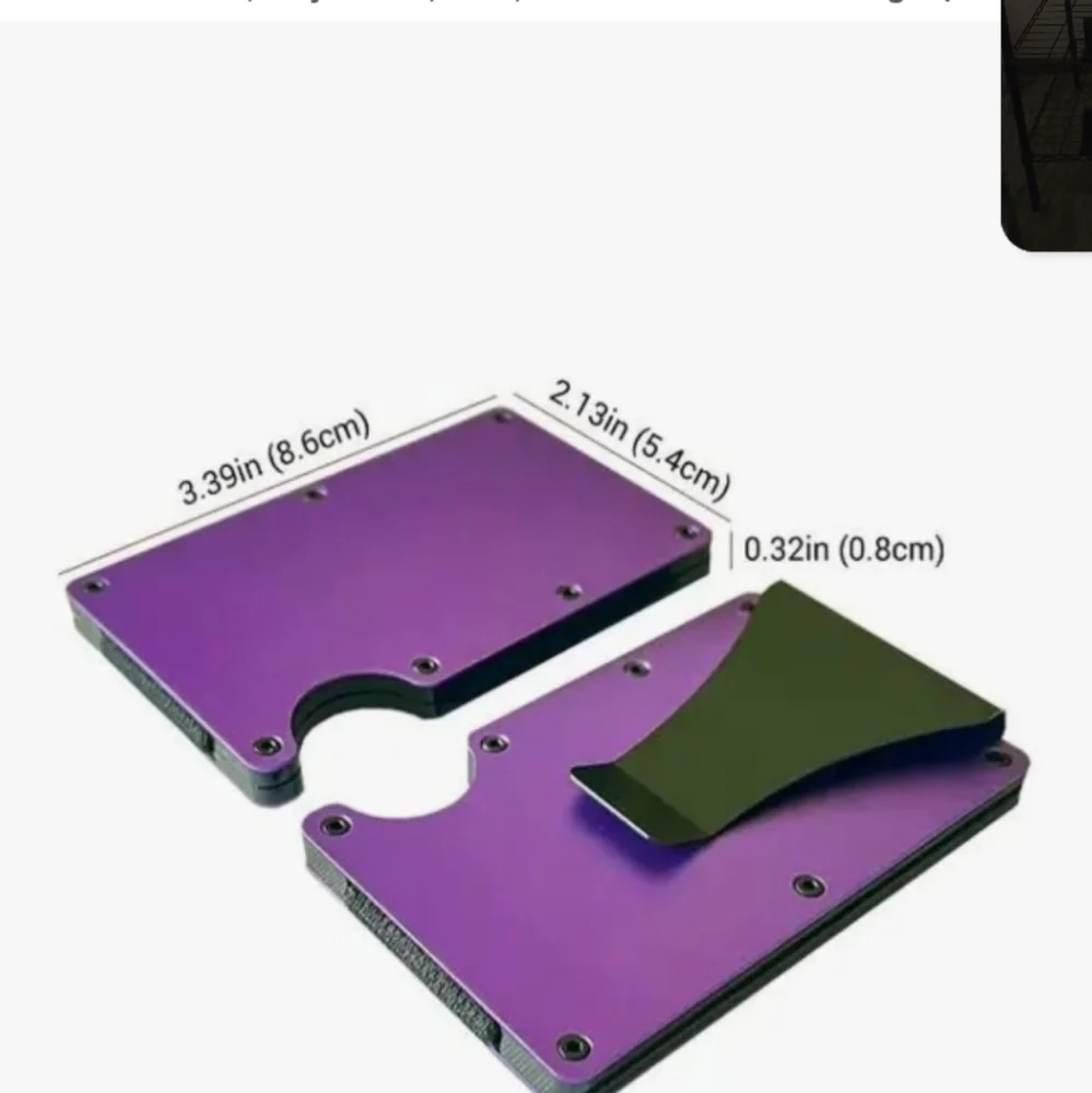 Slim Black Card Holder with Money Clip